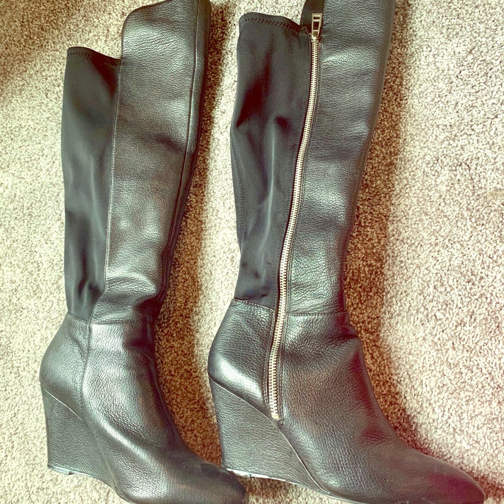 Charles David Leather Knee-high Boots